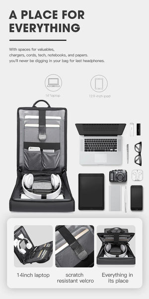 Laptop backpack interior organizer with laptop sleeve and pockets