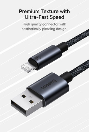BASEUS Minimalist Series 2.4A USB-A to Lightning Fast Charging Cable