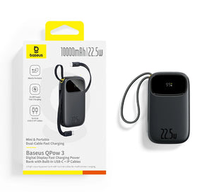 BASEUS QPow3 Digital Display Power Bank with Built-In Cable