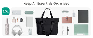 BAGSMART Multifunctional Waterproof Foldable Laptop and Tote Bag