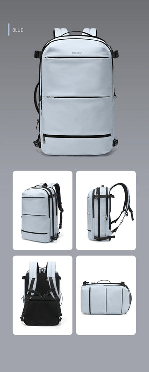 TIGERNU B9831 Expandable Vacuum Compression Waterproof Travel Backpack with Pump