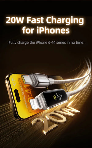 BASEUS Vipow Series 20W USB-C to Lighting Fast Charging Cable