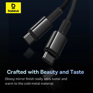 BASEUS Tungsten Gold 100W USB-C to USB-C Fast Charging Cable