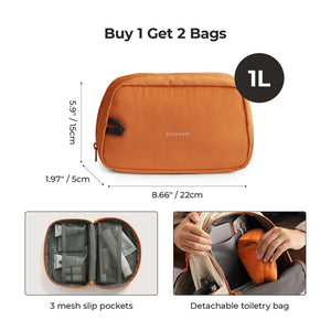 BAGSMART Large Capacity Waterproof Travel Backpack with Toiletry Bag