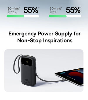 BASEUS QPow3 Digital Display Power Bank with Built-In Cable