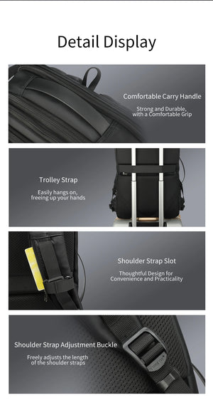 TIGERNU B9831 Expandable Vacuum Compression Waterproof Travel Backpack with Pump