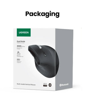 UGREEN MU008 Multi-Mode Ergonomic Vertical Bluetooth Wireless Mouse