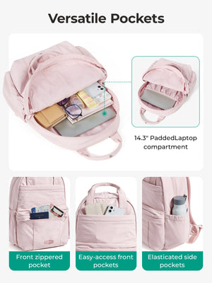 BAGSMART Compact Lightweight Waterproof Travel Backpack