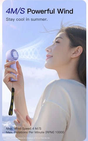 BASEUS GoTrip DT1 Mini Rechargeable Handheld Portable Fan