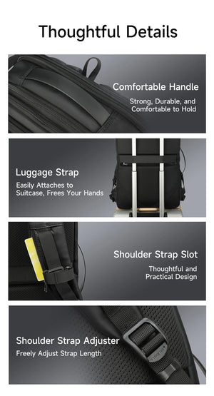TIGERNU B9831 Expandable Vacuum Compression Waterproof Travel Backpack with Pump