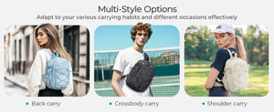 BAGSMART 3in1 Lightweight Cross Body and Compact Backpack
