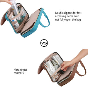 BAGSMART Lightweight Waterproof Cosmetic and Toiletries Bag