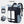 Blue waterproof travel backpack with front zip pockets and padded shoulder straps.