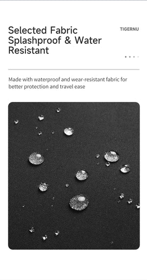 Waterproof textured black backpack fabric with water-bead splashproof surface