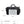 Black duffle bag with side straps and laptop compartment, with size measurements