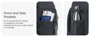 BAGSMART Large Capacity Waterproof Wheeled Travel Backpack