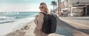 BAGSMART Large Capacity Waterproof Travel Backpack with USB Cable Access