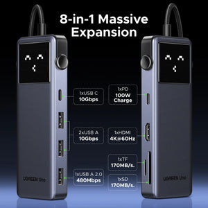 UGREEN Uno 8in1 USB-C Multiport Adapter and USB Hub