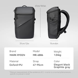 MARK RYDEN MR6886 Large Capacity Flip Top Waterproof Travel Backpack