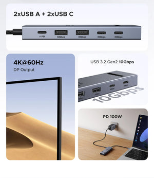 UGREEN Revodok Pro 6in1 USB-C Multiport Adapter and USB Hub