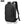 Black compact waterproof backpack with front pocket, side strap, and USB port panel