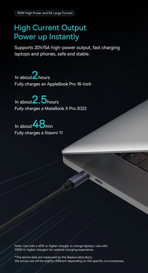 BASEUS Minimalist Series 100W USB-C to USB-C Fast Charging Cable