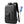 Black slim waterproof backpack with front zip pocket and USB charging port cable