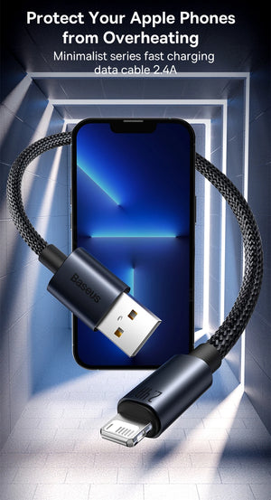 BASEUS Minimalist Series 2.4A USB-A to Lightning Fast Charging Cable