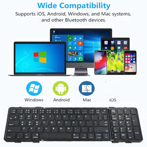JOMAA Foldable Rechargeable Bluetooth Wireless Keyboard