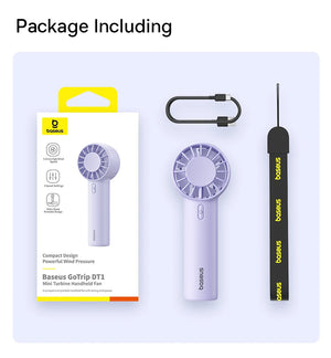 BASEUS GoTrip DT1 Mini Rechargeable Handheld Portable Fan