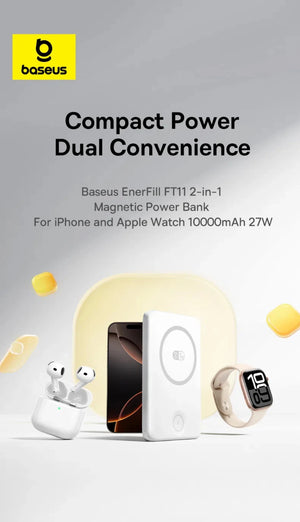 BASEUS EnerFill FT11 2in1 Magnetic Power Bank for iPhone and Apple Watch