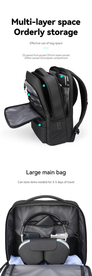 MARK RYDEN MR6033 Compact Durable Waterproof Business and Laptop Backpack