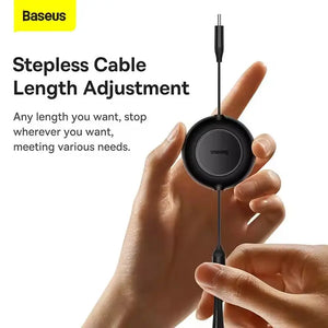 BASEUS Bright Mirror Series 2 Retractable 3in1 Fast Charging Data Cable