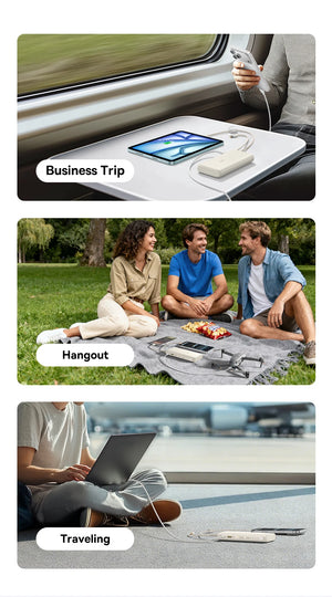 BASEUS EnerFill FC41 Digital Display Power Bank with Dual Cable