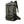 Olive green waterproof hiking backpack with front buckle straps and side mesh pocket