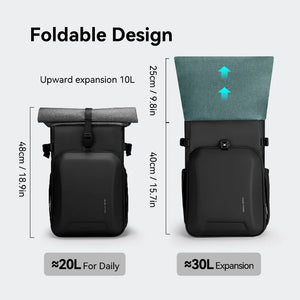 MARK RYDEN MR2913 Expandable Roll Top Waterproof Travel Backpack
