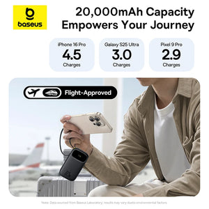 BASEUS QPow3 Digital Display Power Bank with Built-In Cable