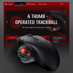 JOMAA Multi-Mode Rechargeable Bluetooth Wireless Vertical Trackball Mouse