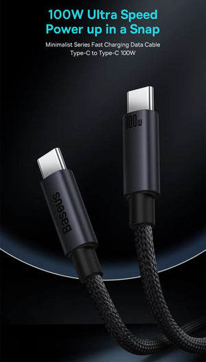 BASEUS Minimalist Series 100W USB-C to USB-C Fast Charging Cable
