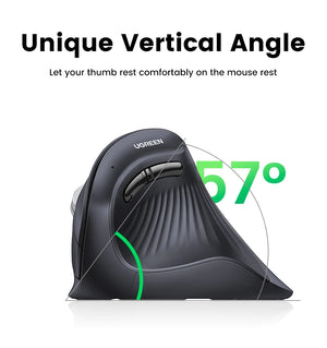 UGREEN MU008 Multi-Mode Ergonomic Vertical Bluetooth Wireless Mouse