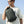Lightweight waterproof crossbody bag, olive green, side view with zip pocket and strap