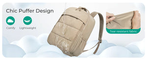 BAGSMART Large Capacity Waterproof Travel Backpack with Shoe Compartment