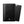 Black leather card holder wallet with stitched edges and metal logo.