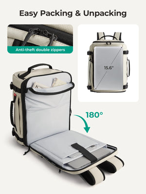 BAGSMART Expandable Large Capacity Waterproof Travel Backpack
