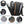 Black travel backpack with multiple compartments, front zipper pocket, and laptop shock layer