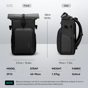 MARK RYDEN MR2913 Expandable Roll Top Waterproof Travel Backpack