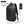 Black backpack with front panel, padded shoulder straps, and side USB charging port