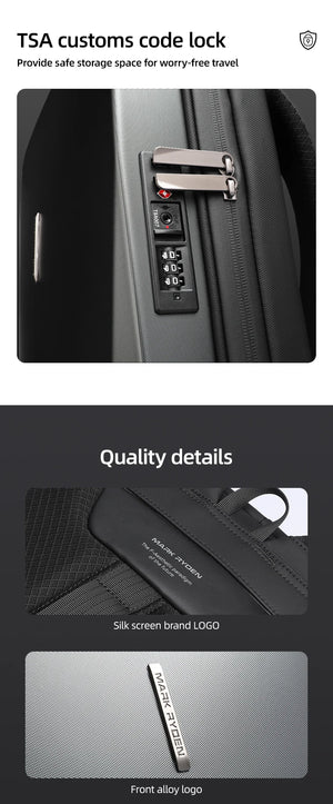 MARK RYDEN MR7612 Compact Hard Shell Travel Backpack with USB Charging Port