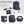 Navy waterproof backpack with multi-layer compartments and side elastic storage