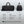 Black large duffle bag with two handles, shoulder strap, and side view